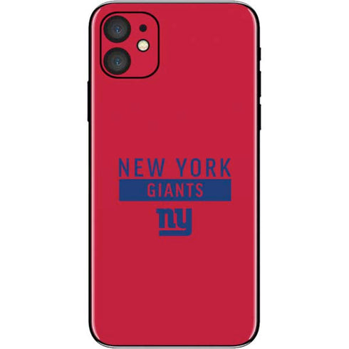 NFL New York Giants Red Performance Series iPhone 11 Skin